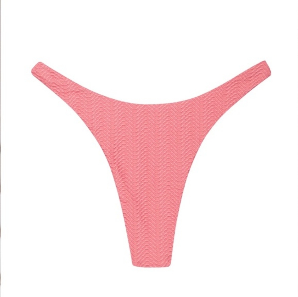 Monday Swimwear Byron Thong - Chevron Azalea Pink